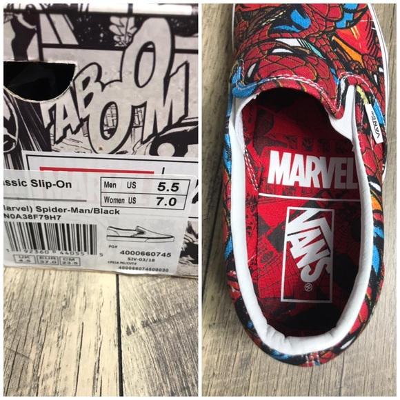 NWT VANS&Marvel Classic Slip ON Spider ManW AUTHEN - Picture 8 of 8
